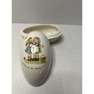 Vintage McNees Covered Egg Dish Trinket Box with Lid #M-319